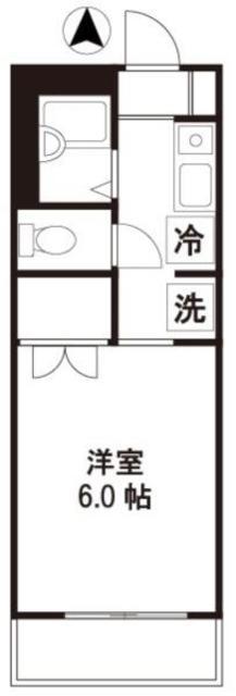 シャルマン西巣鴨(ワンルーム/3階)の間取り写真