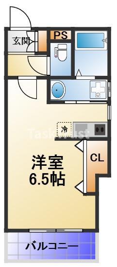 アヴァンセ(ワンルーム/2階)の間取り写真