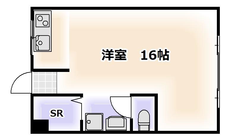 道野マンション(ワンルーム/3階)の間取り写真