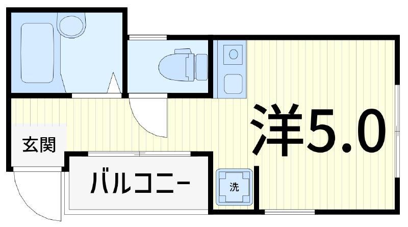 ネオベースII(ワンルーム/2階)の間取り写真