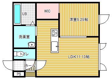 ESPERANZA(1LDK/3階)の間取り写真