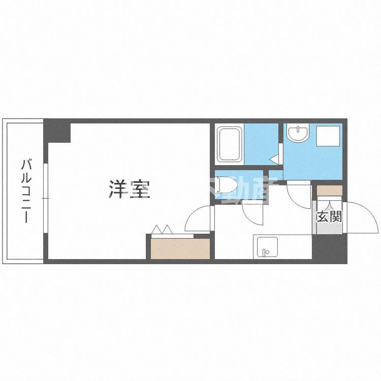 クレールソフィア都島(1K/3階)の間取り写真