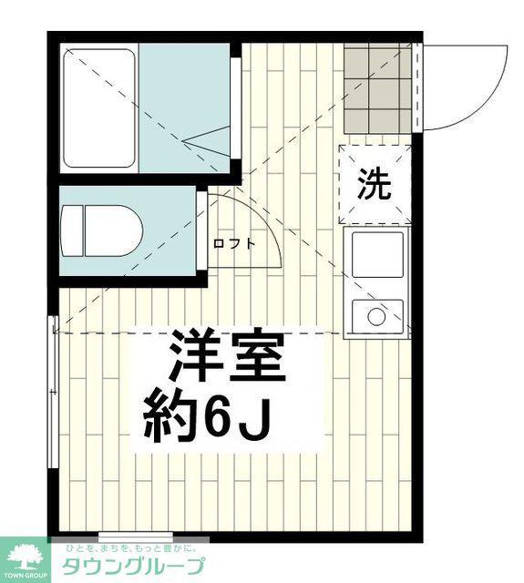 アーヴェル妙蓮寺II B棟(ワンルーム/2階)の間取り写真