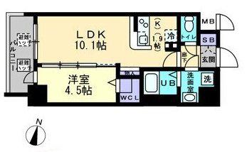 ミラージュパークフロント(1LDK/2階)の間取り写真