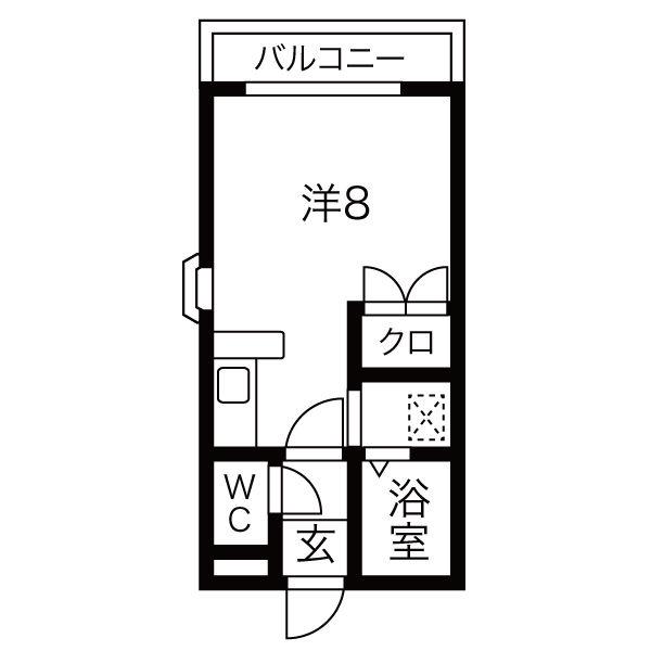 アネックス瑞穂(ワンルーム/3階)の間取り写真