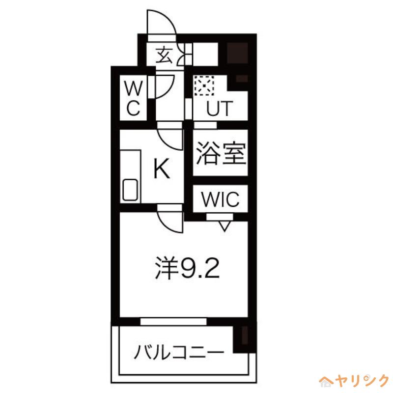 ISM平安通(1K/7階)の間取り写真