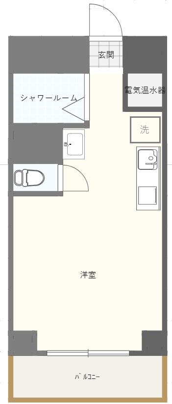 マンション築地(ワンルーム/4階)の間取り写真
