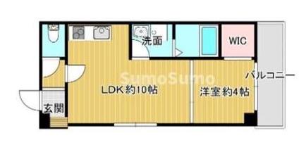 RAFFINE大阪九条(1LDK/1階)の間取り写真