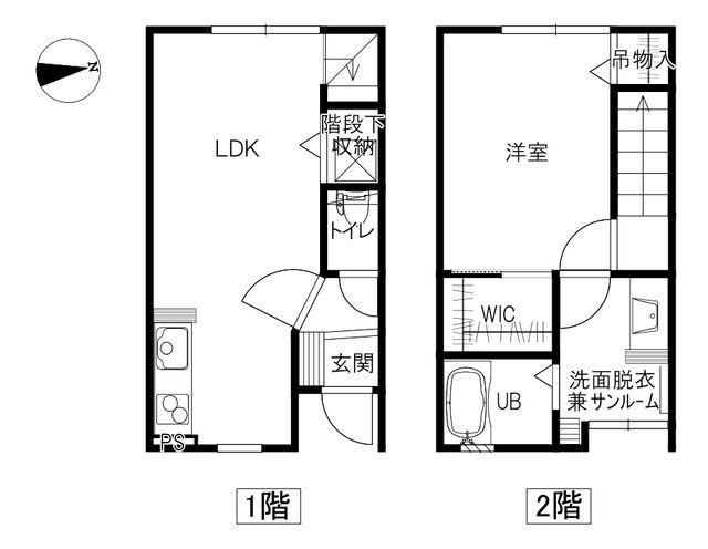 D-BOX戸水A(1LDK/1階)の間取り写真