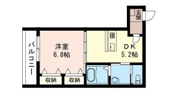 成田市並木町アパート(1DK/1階)の間取り写真