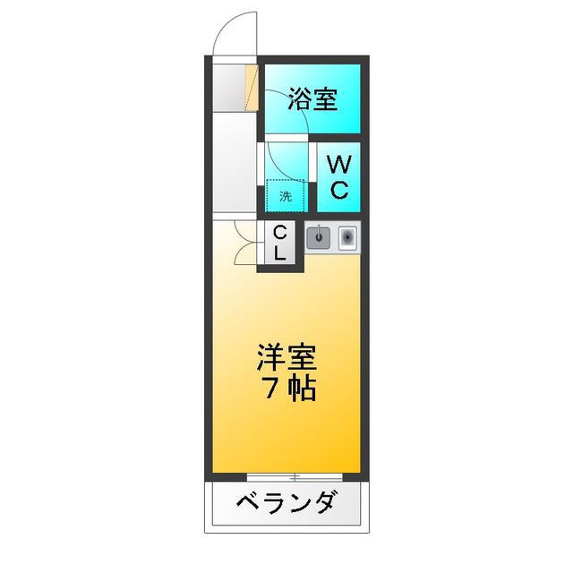 VOYAGE(ワンルーム/2階)の間取り写真