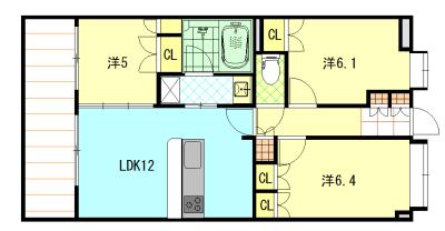 グランパレ泉(3LDK/2階)の間取り写真