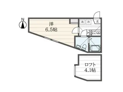レジェンド横浜(1K/1階)の間取り写真