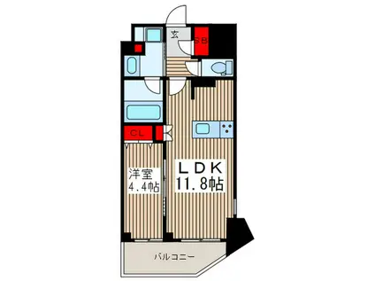 TSレジデンス東川口(1LDK/5階)の間取り写真