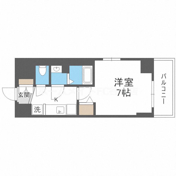 CITY LUX NAMBA サウス(1K/12階)の間取り写真