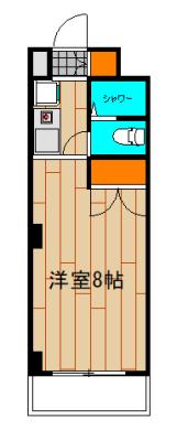 エクセレントハイツ(ワンルーム/2階)の間取り写真