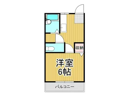 マロンコーポ(1K/1階)の間取り写真