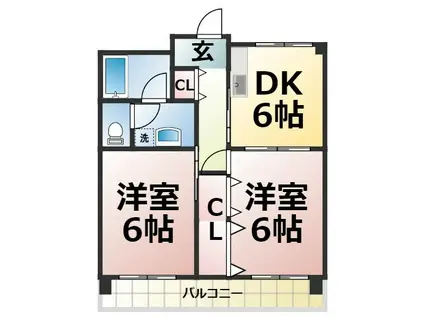マルイチビル(1LDK/4階)の間取り写真