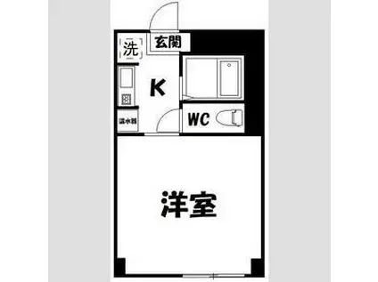 メモリアルハウス45(ワンルーム/3階)の間取り写真