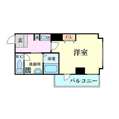 IF西梅田(1K/5階)の間取り写真