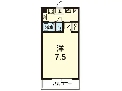 メゾン・ド・ユートピア2番館(1K/1階)の間取り写真