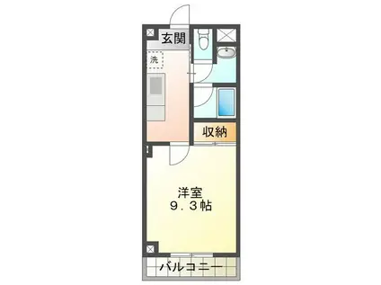 サンシャインアベニュー(1K/1階)の間取り写真