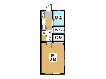 第2メゾン山本(1K/1階)の間取り写真