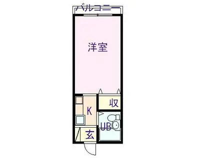 ハイツTT(ワンルーム/2階)の間取り写真