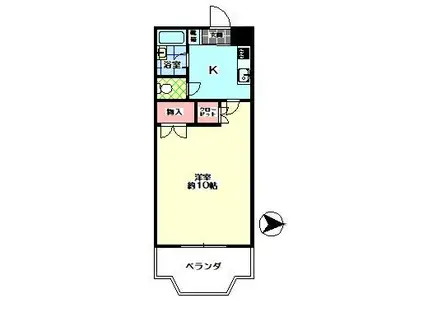 シャングリラ花園(1K/3階)の間取り写真