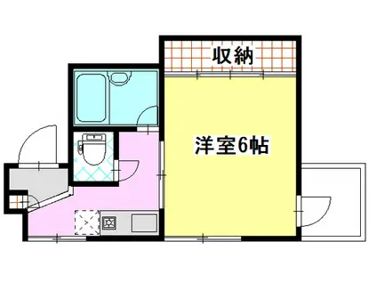 メゾン小町(1K/2階)の間取り写真