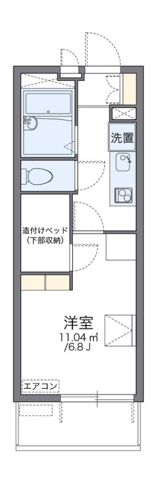 レオパレス雅(1K/3階)の間取り写真