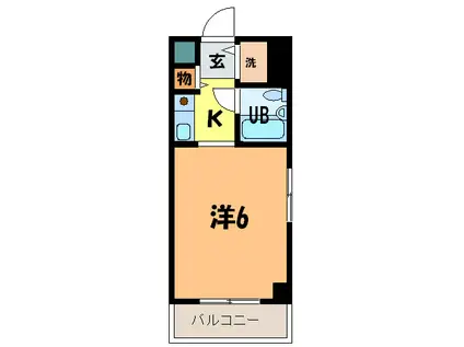 ライオンズマンション西明石第5(ワンルーム/9階)の間取り写真