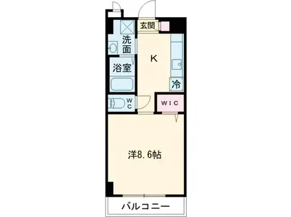 IL VIALE(1K/7階)の間取り写真