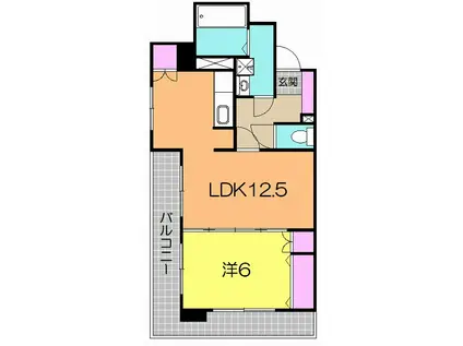 アビタシオン111ビル(1LDK/2階)の間取り写真