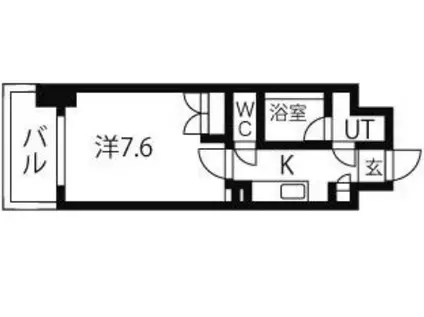 アマーレ葵(1K/8階)の間取り写真