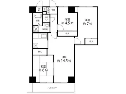 T′S GARDEN蕨III(3LDK/2階)の間取り写真