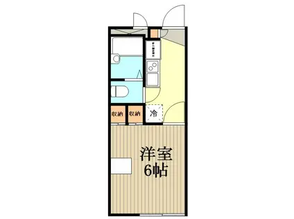 KEITA(1K/2階)の間取り写真