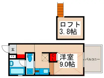 AQUILA URAYASU UNO(ワンルーム/4階)の間取り写真