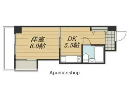 ブルーリーフ・K(1DK/3階)の間取り写真