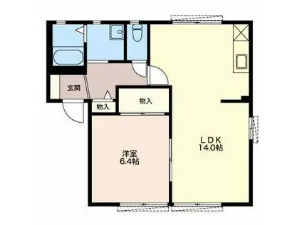 クレール(1LDK/1階)の間取り写真