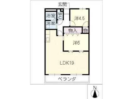 アーストンビル(2LDK/3階)の間取り写真