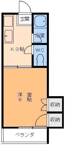 イレブンハイツ(1K/1階)の間取り写真