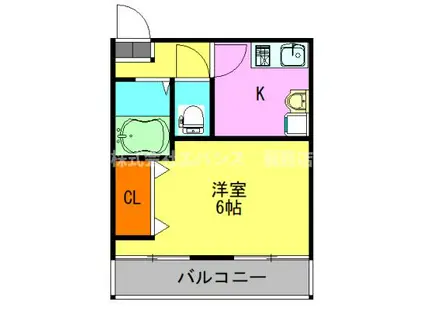 プレステージ千葉(1K/4階)の間取り写真