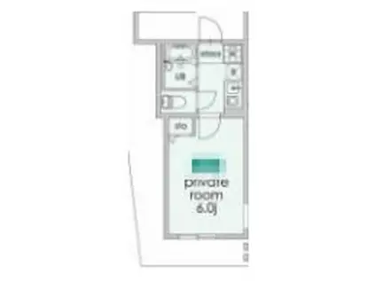 VILLE中落合(1K/1階)の間取り写真