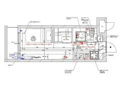 インプルーブ中野新橋(ワンルーム/4階)の間取り写真