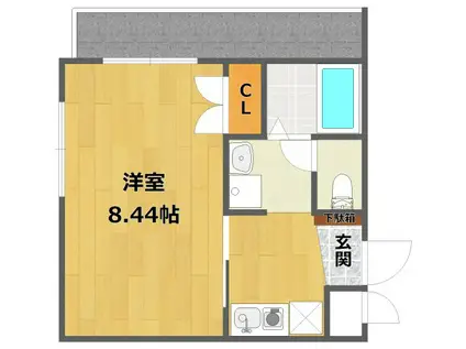 ベルファーム甲子園(1K/3階)の間取り写真