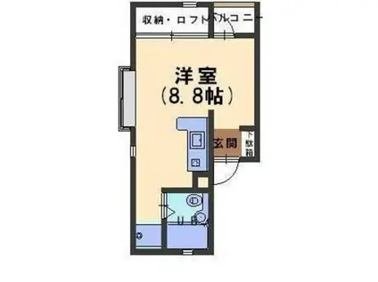 コーポ313(ワンルーム/1階)の間取り写真