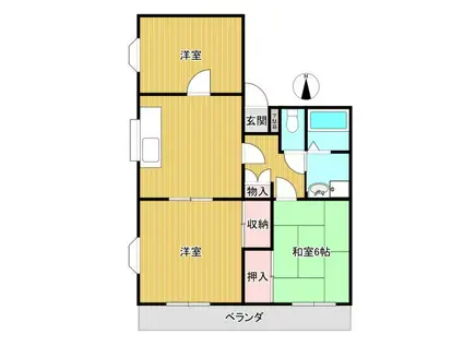 イーストヒル鷺沼(3LDK/3階)の間取り写真