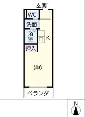 コーポYD(ワンルーム/1階)の間取り写真
