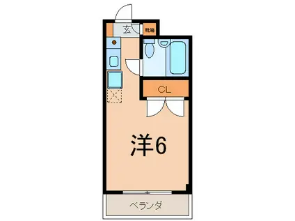 北村ビル(ワンルーム/2階)の間取り写真